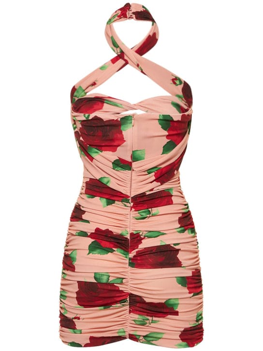 Magda Butrym: Vestido corto fruncido floral