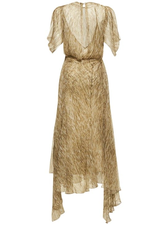 Petar Petrov: Silk midi dress with asymmetric hem
