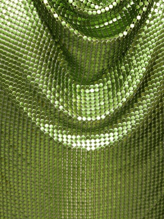 FANNIE SCHIAVONI: Stainless steel mesh mini dress