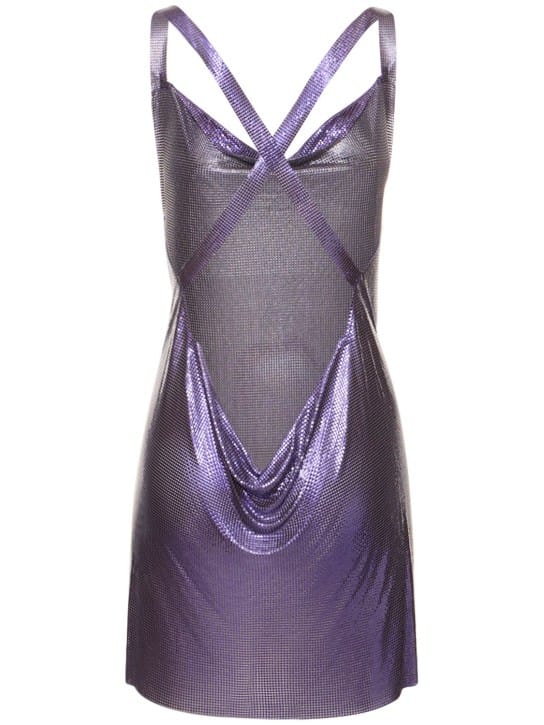 FANNIE SCHIAVONI: Stainless steel mini dress