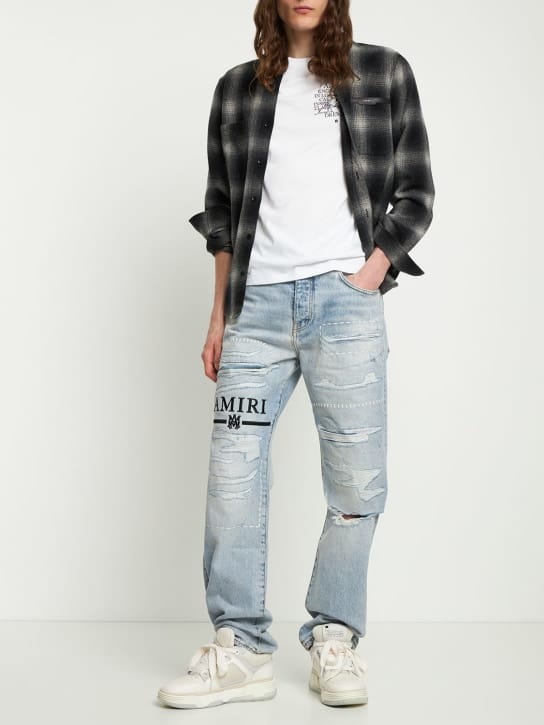 Amiri - Bar logo直筒牛仔裤