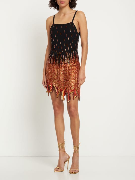 Giuseppe Di Morabito: Short dress with sequin embroidery