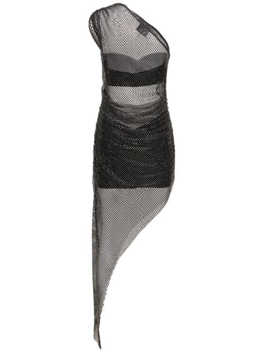 Giuseppe Di Morabito: One-shoulder asymmetric dress with crystals