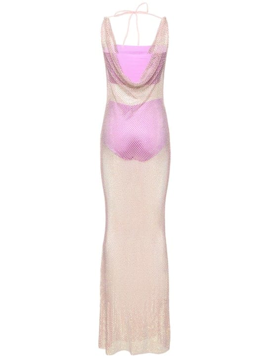 Giuseppe Di Morabito: Long mesh dress with crystals