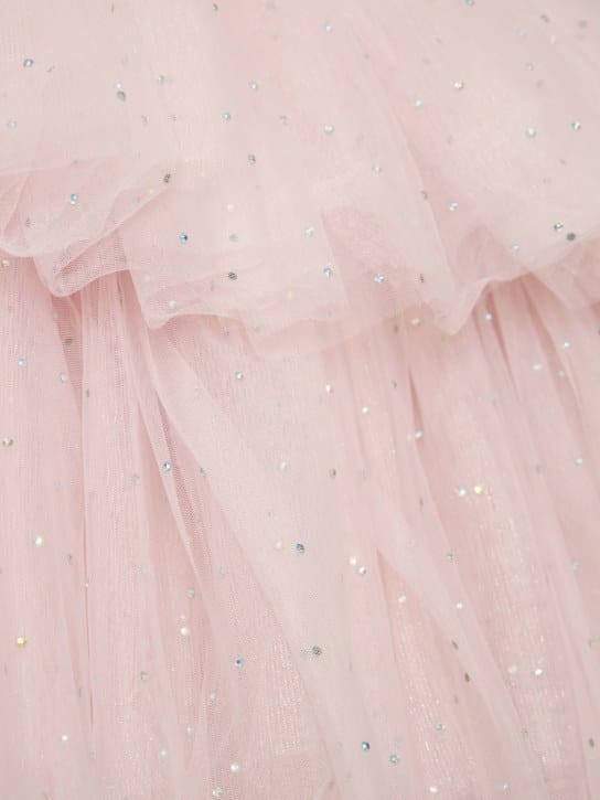 Rotate: Strapless ruffled tulle mini dress