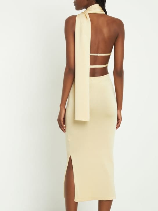 Aya Muse: One-shoulder draped midi dress