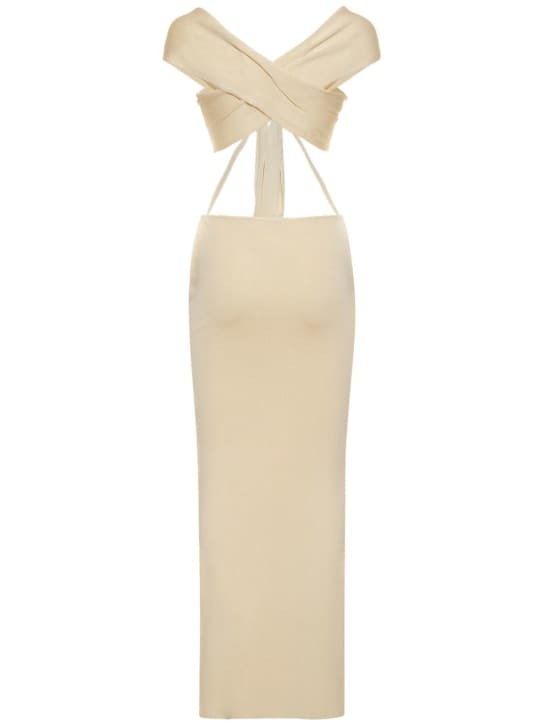 Aya Muse: Ribbed knit cut-out maxi dress