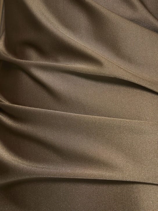 The Attico: Stretch jersey mini dress with ties