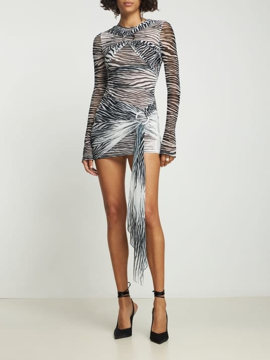 The Attico: Draped mini dress with cut-outs