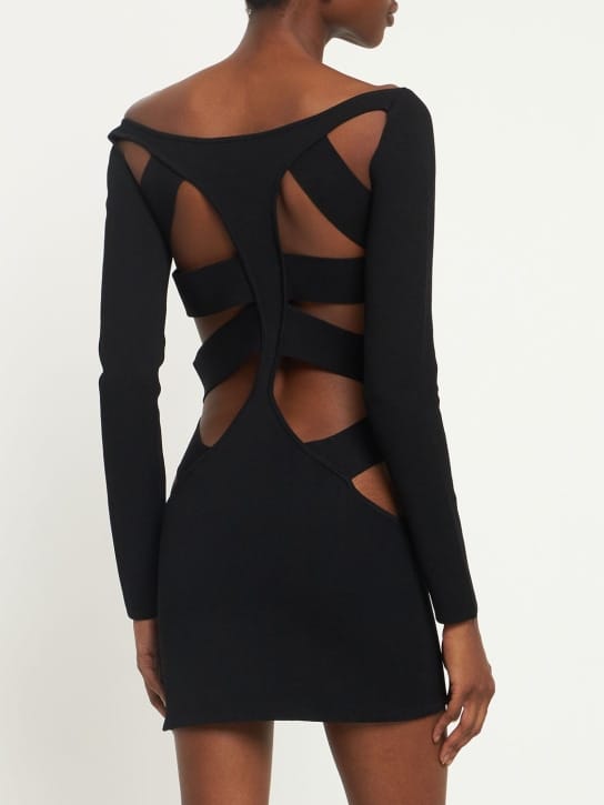 Dundas: Knit mini dress with cut-outs
