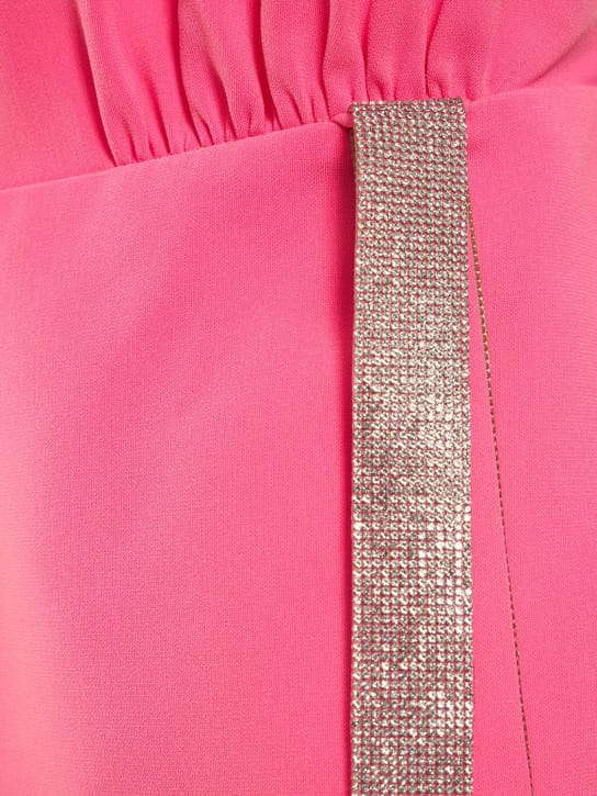 Nué: Robe courte halter à cristaux