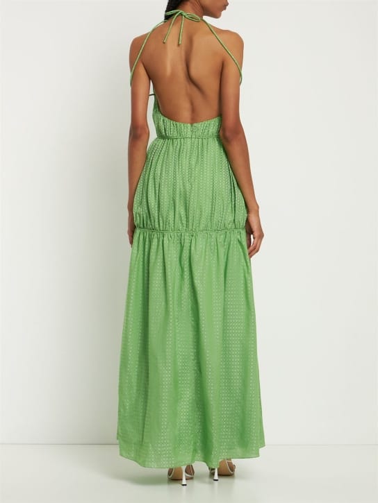 Rosie Assoulin: Halterneck gathered maxi dress
