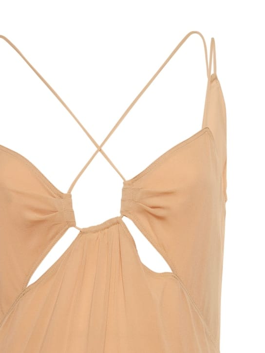 The Andamane: Vestido en seda elástica con aberturas