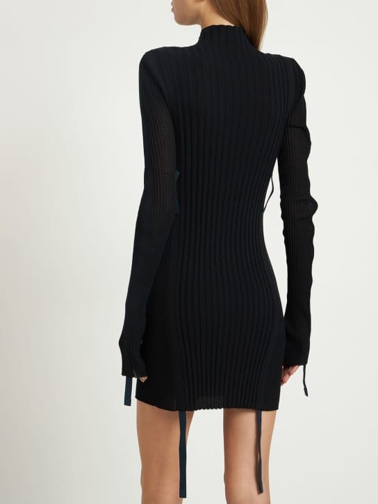 Dion Lee: Ribbed knit cotton mini dress