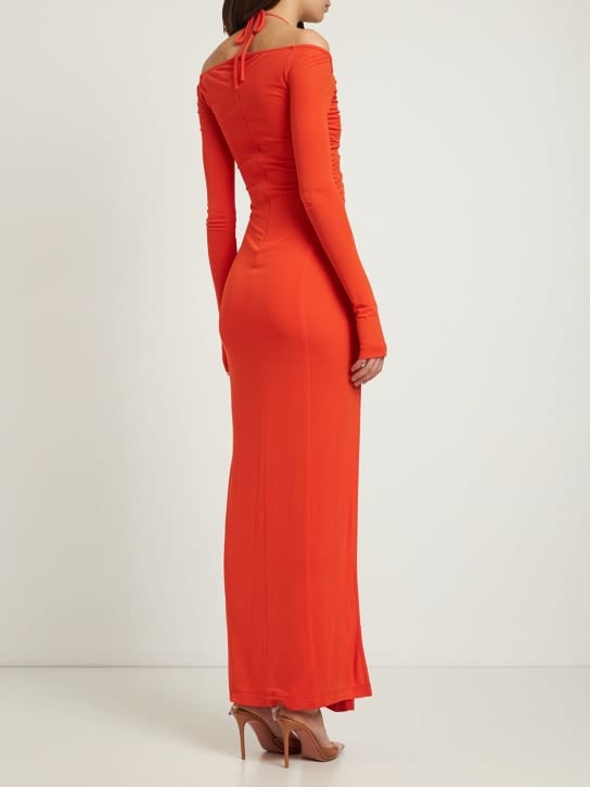 Dion Lee: Ruched maxi dress with slits