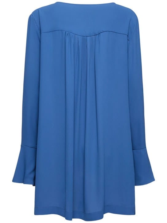 Alex Rivière Studio: Vestido túnica en crepé con lazada