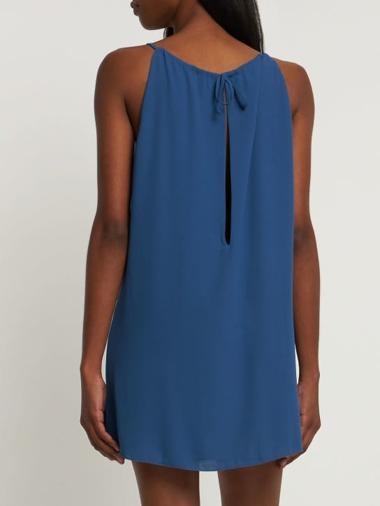 Alex Rivière Studio: Vestido corto de crepé con cuello halter
