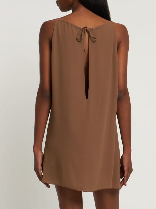 Alex Rivière Studio: Vestido corto de crepé con cuello halter