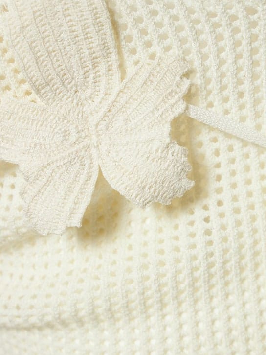 Andreadamo: Open-knit halterneck midi dress