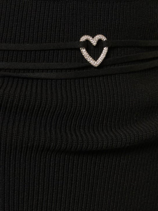 Mach & Mach: Ribbed knit mini dress