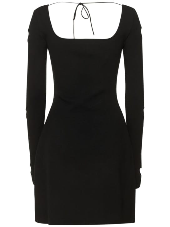 Mach & Mach: Robe courte en maille à découpes