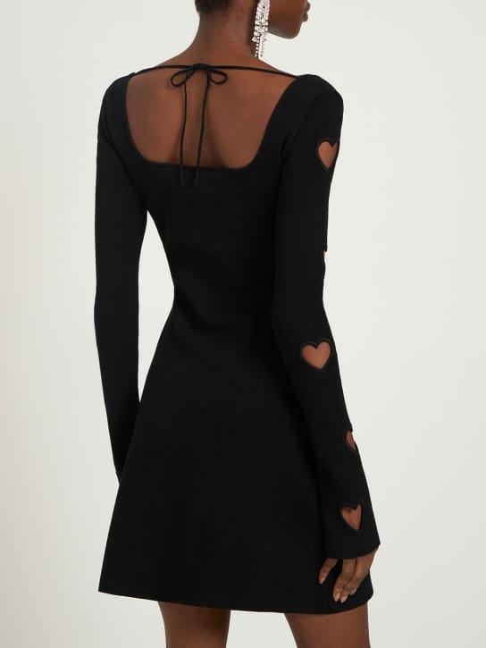 Mach & Mach: Robe courte en maille à découpes