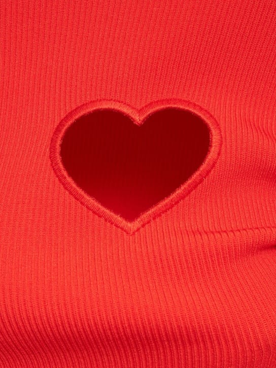 Mach & Mach: Mini-robe en maille côtelée ajourée