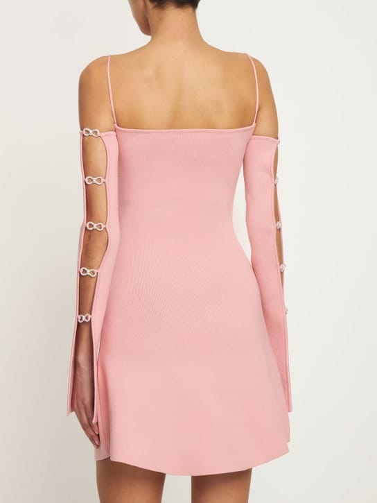 Mach & Mach: Robe courte en maille à nœuds