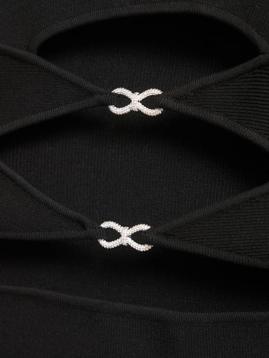 Mach & Mach: Robe courte en maille à découpes