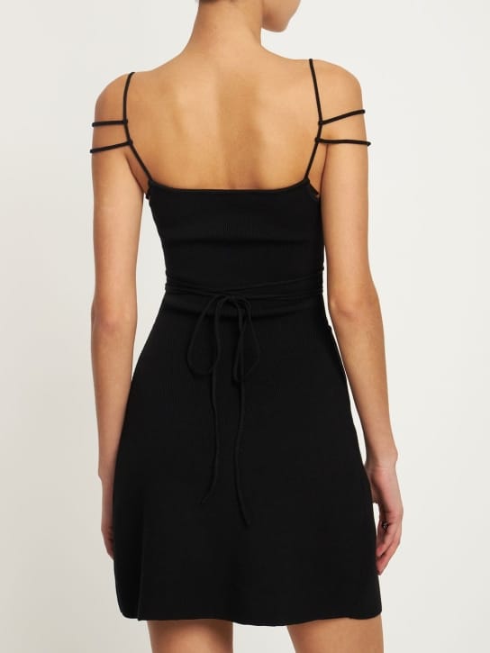 Mach & Mach: Robe courte en maille à découpes