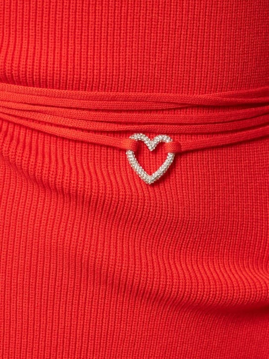 Mach & Mach: Robe courte en maille côtelée avec ceinture