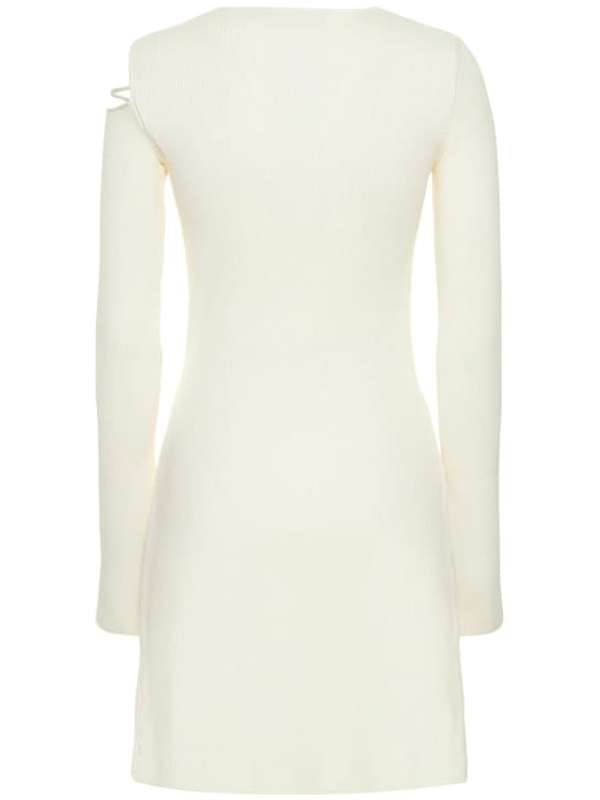 Mach & Mach: Robe courte en maille côtelée