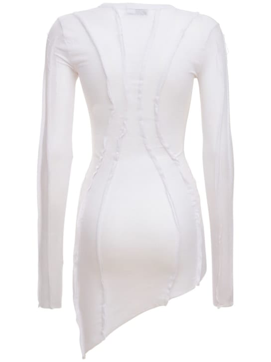 Sami Miro Vintage: Asymmetrisches geripptes Minikleid