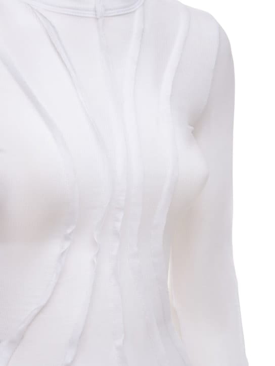 Sami Miro Vintage: Asymmetrisches geripptes Minikleid