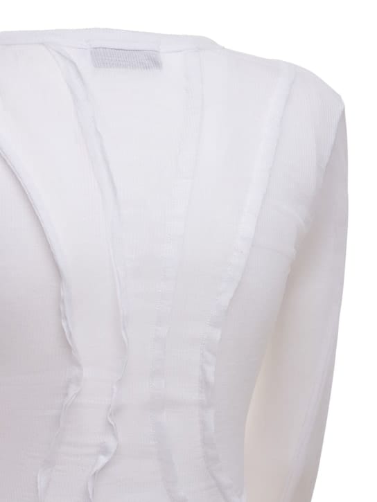 Sami Miro Vintage: Asymmetrisches geripptes Minikleid