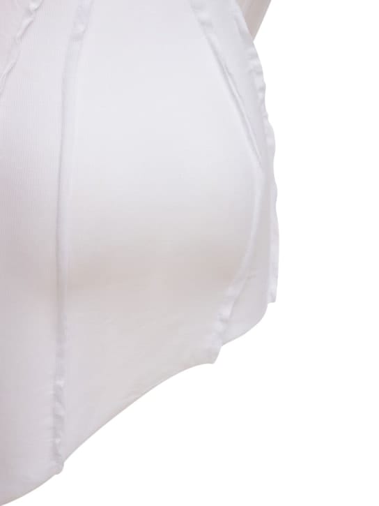 Sami Miro Vintage: Asymmetrisches geripptes Minikleid