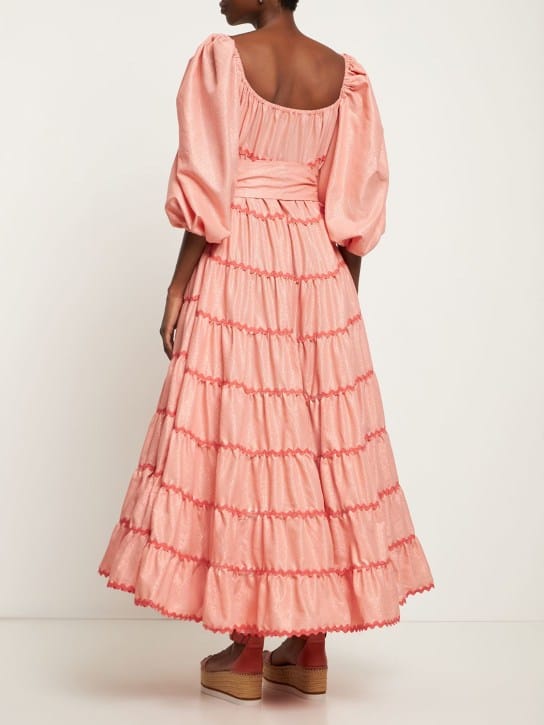 Flora Sardalos: Tiered cotton maxi dress