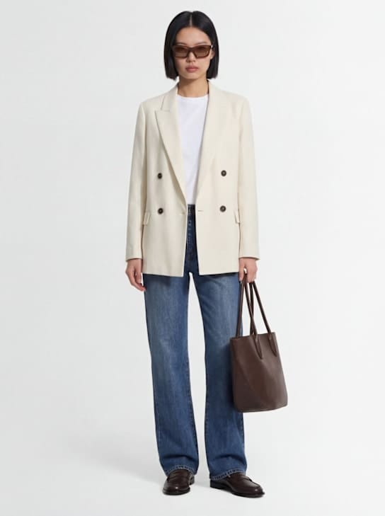 Brunello Cucinelli - 平纹针织金银丝双排扣夹克