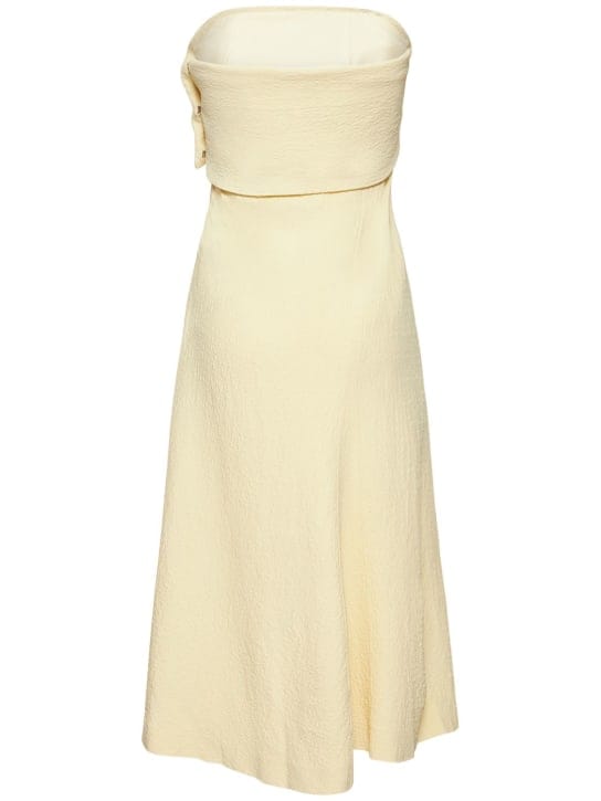 Bite Studios: Strapless flared midi dress