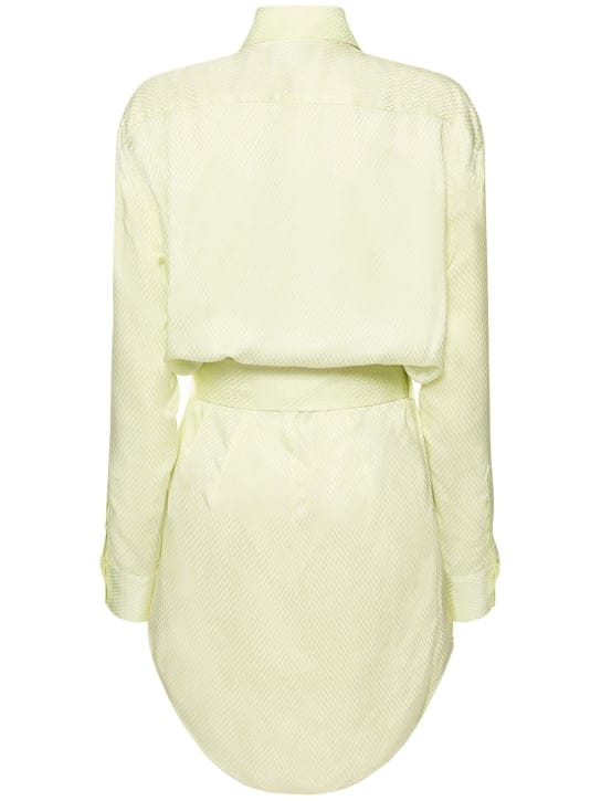 Brandon Maxwell: Jacquard belted shirt dress