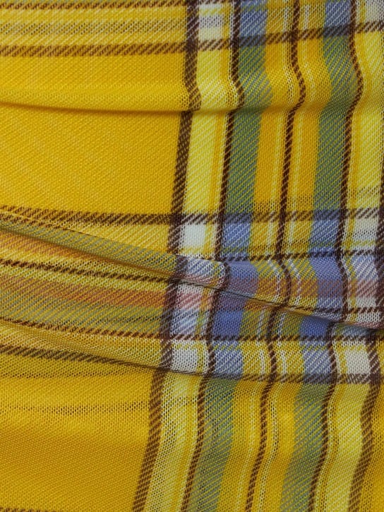 Miaou: Vestido corto de cuadros con tirantes finos