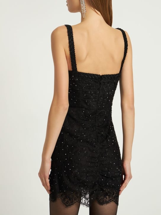 Alessandra Rich: Bustier mini dress with crystals