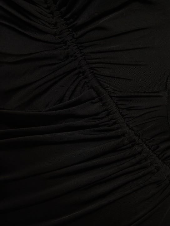 Louisa Ballou: Vestido corto de punto drapeado