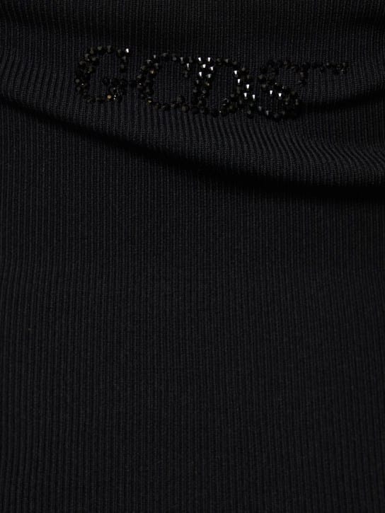 GCDS: Ribbed knit mini dress with cut-out