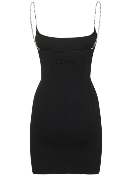 GCDS: Ribbed knit mini dress with cut-out