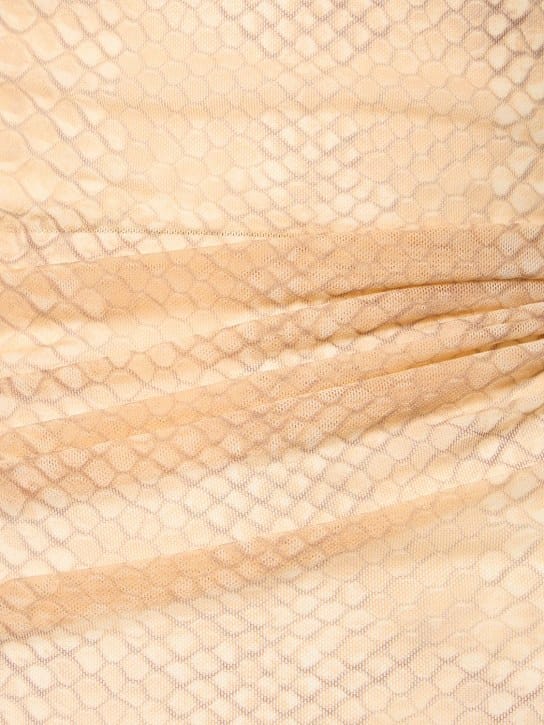 Weworewhat: Vestito lungo in tulle stretch animalier