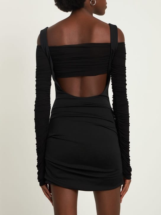 Interior: Gerafftes Minikleid mit Cut-outs