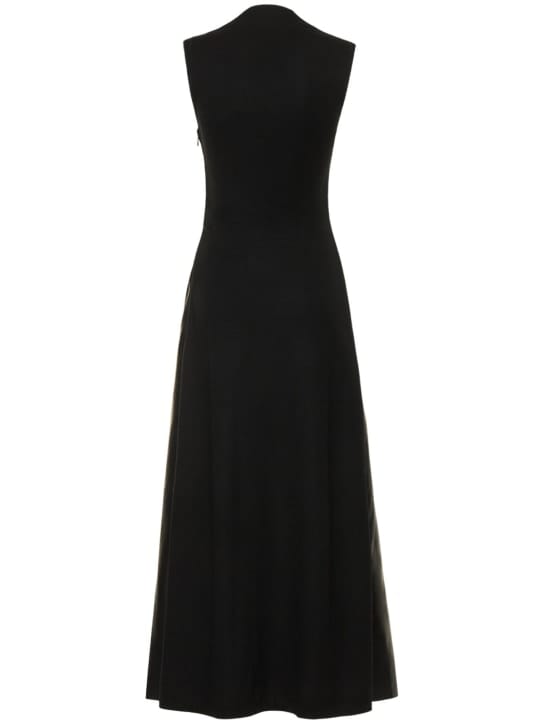 Gauchere: Lambskin leather long dress
