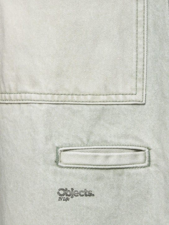 Objects Iv Life: 27厘米Patina棉质阔腿牛仔裤