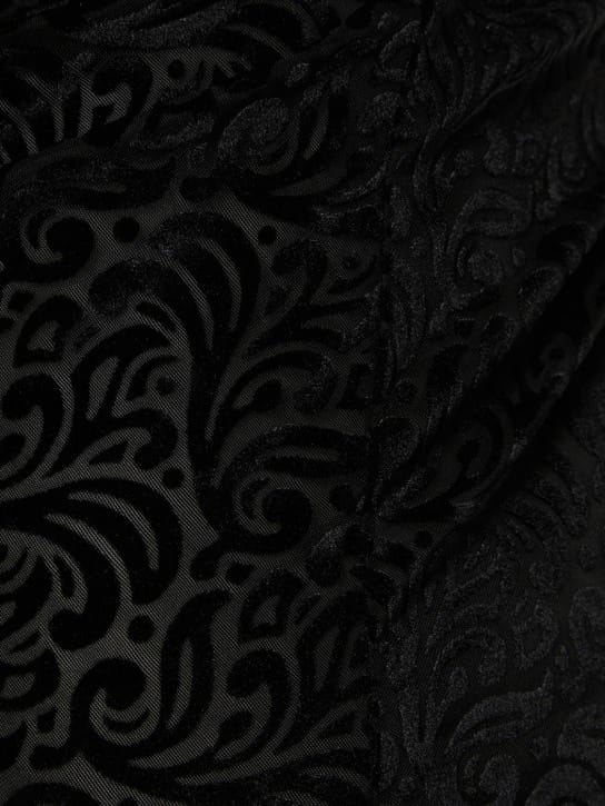 Musier Paris: Vestido midi de terciopelo devoré